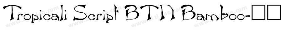 Tropicali Script BTN Bamboo字体转换